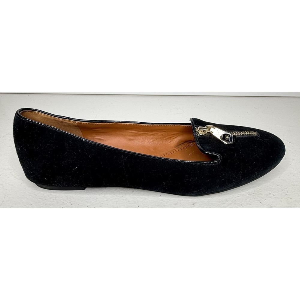 Rebecca Minkoff Black Suede Zip‎ Loafers Flats Size 8